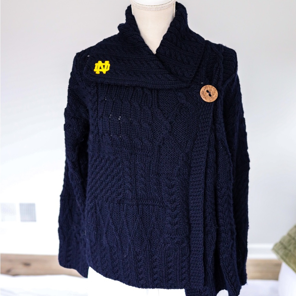 Wool embroidered Notre Dame sweater